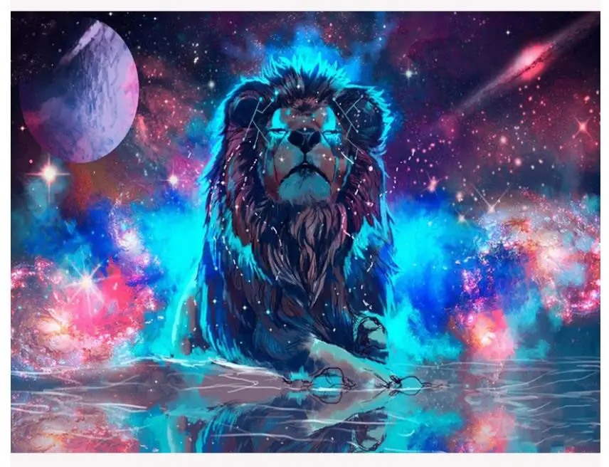 Алмазная мозаика с изображением Галактики картина-пазл для рисования Льва