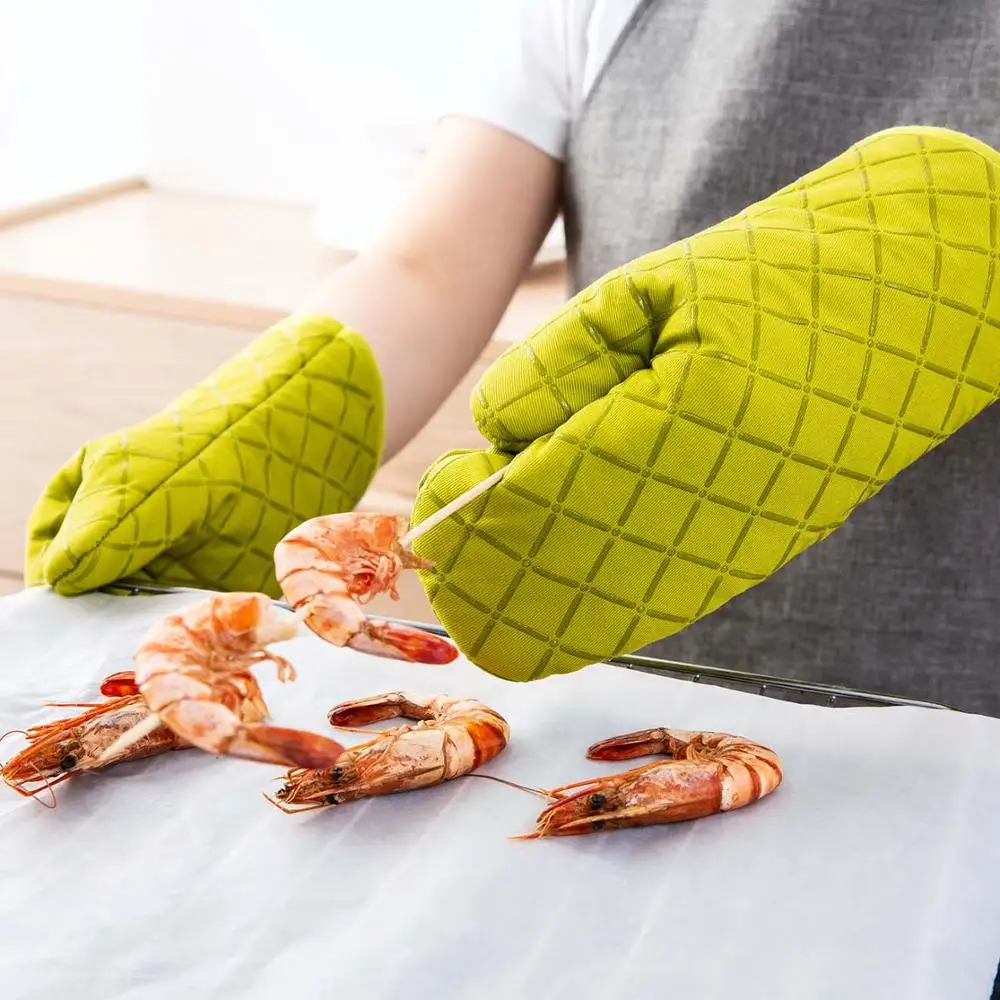 1 пара силиконовых теплоизоляционных перчаток термостойкая кухонная