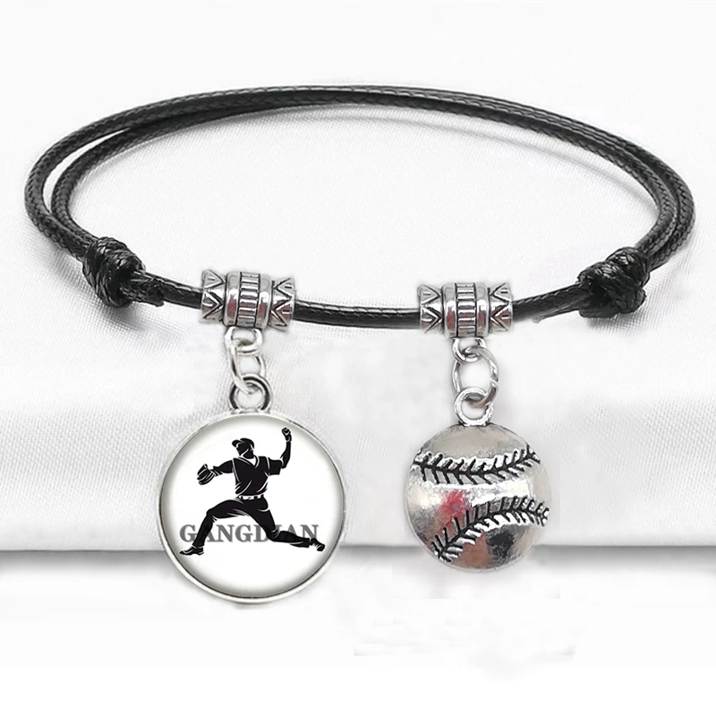 Модные спортивные мячи серии Стеклянный кабошон Баскетбол Футбол Бейсбол Черная