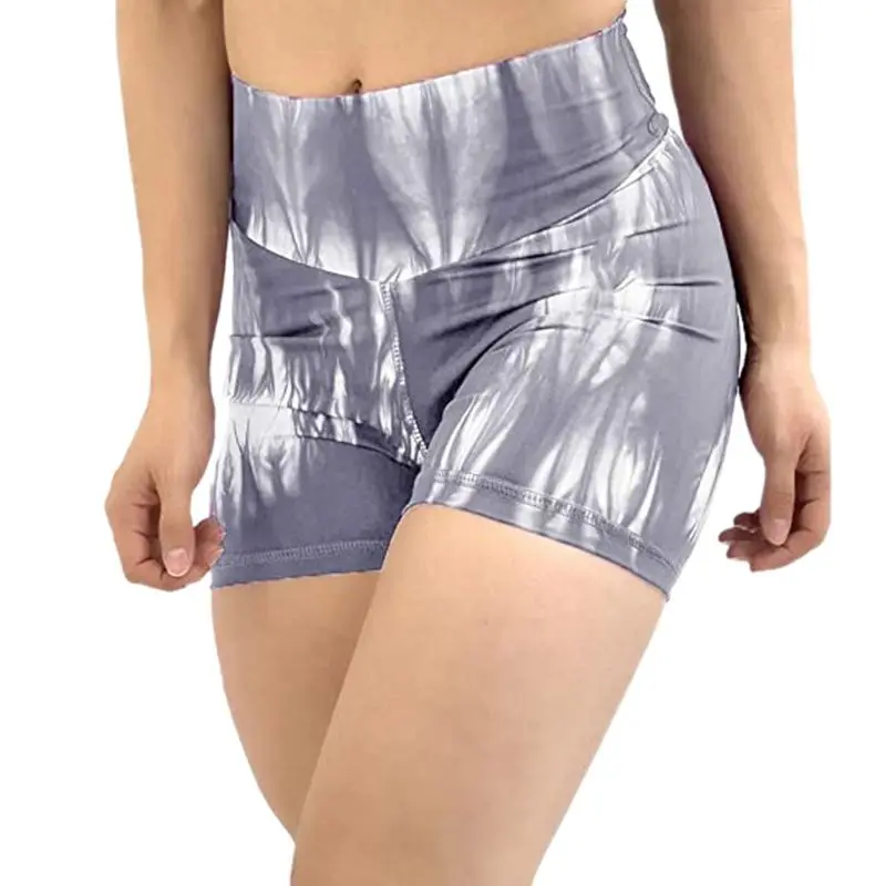 

Womens Tie-Dye Yoga Sport Shorts Ruched Scrunch High Waist Butt Lift Hot Pants