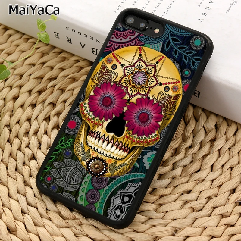 MaiYaCa мексиканский сахарный череп 19 чехол для телефона iPhone X XR XS 11 12 Pro MAX 5 6 S 7 8 Plus