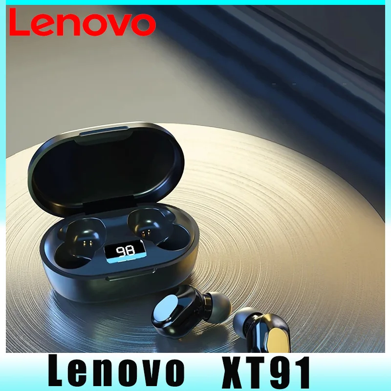 

Lenovo XT91 Wireless Bluetooth Headphones AI Control Gaming Headset Stereo bass With Mic Noise Reduction TWS Earphone