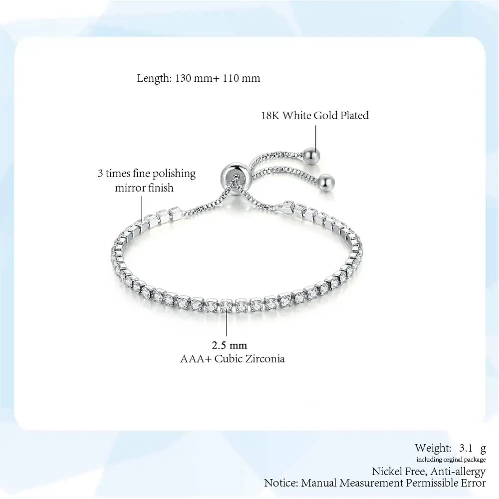 Двойной яркий регулируемый Теннисный браслет для женщин инкрустированный