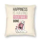 Наволочка для дивана с мультяшным рисунком лака для ногтей домашний декоративный маникюрный квадратный наволочка для подушки 40x40 см