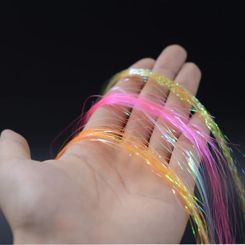 7 цветов призма для вязания мушек мишура Нимфа синтетические материалы Сияющие