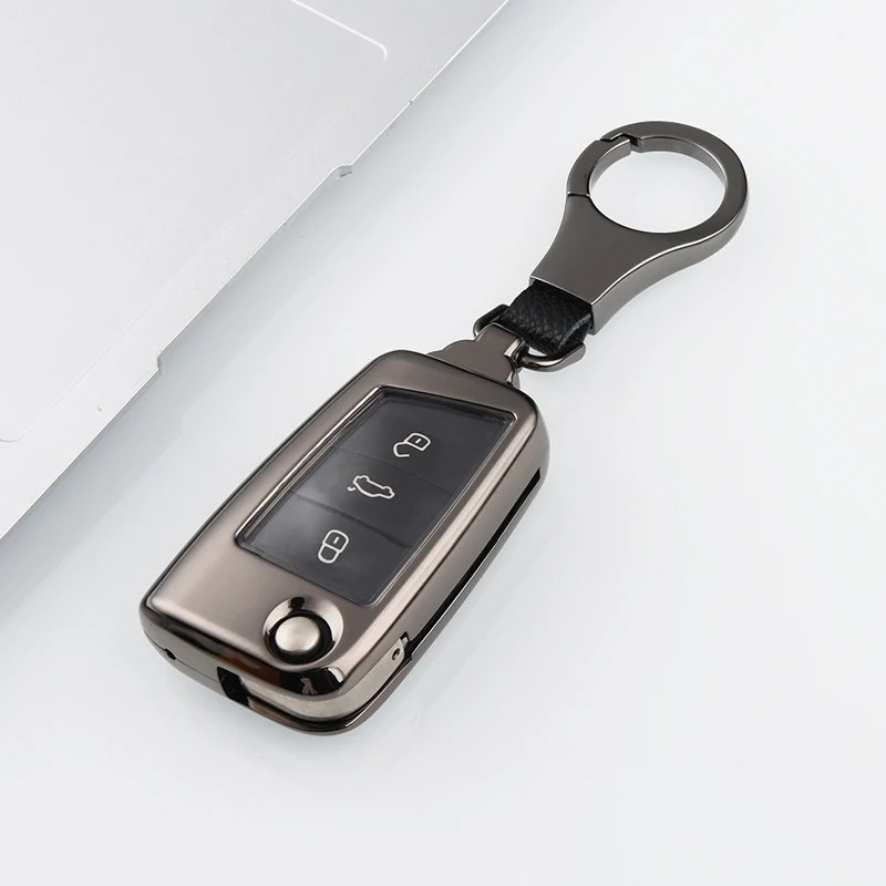 

Zinc Alloy Car Key Cover Case For Volkswagen VW Golf7 mk7 Seat Ibiza Leon FR 2 Altea Aztec For Skoda Octavia car accessories