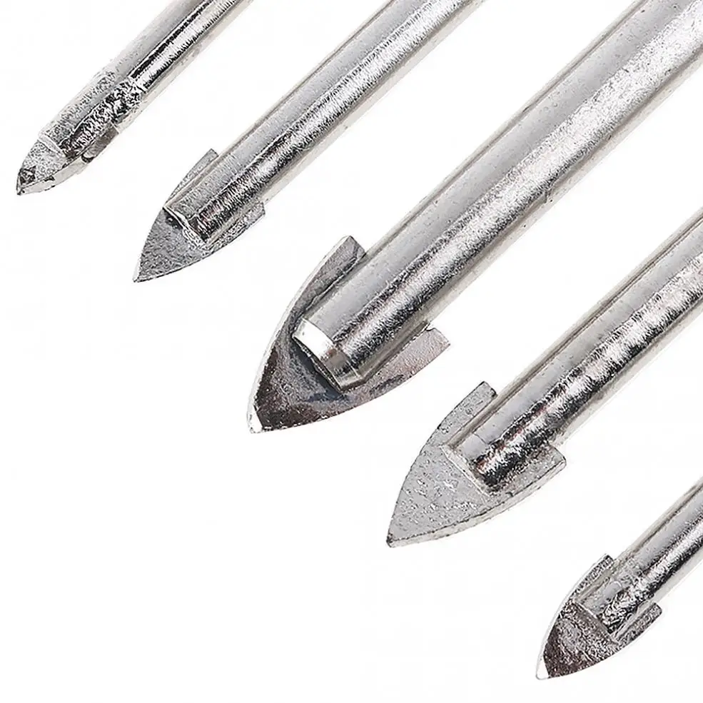 

5pcs Glass Marble Porcelain Spear Head Ceramic Tile Drill Bits Set for Electric Drill NEW