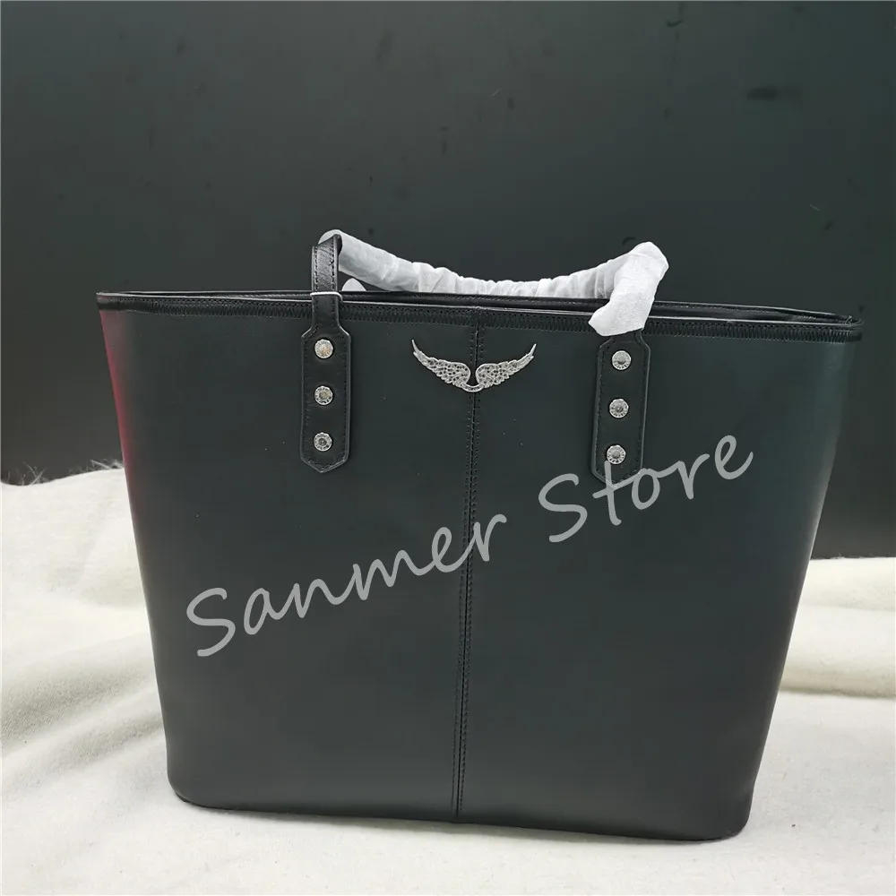 Wings Decor Women Leather Shoulder Bags 2021 New Ladies Large Capacity One-Shoulder Tote Bag Fashion Simple Handbag | Багаж и сумки