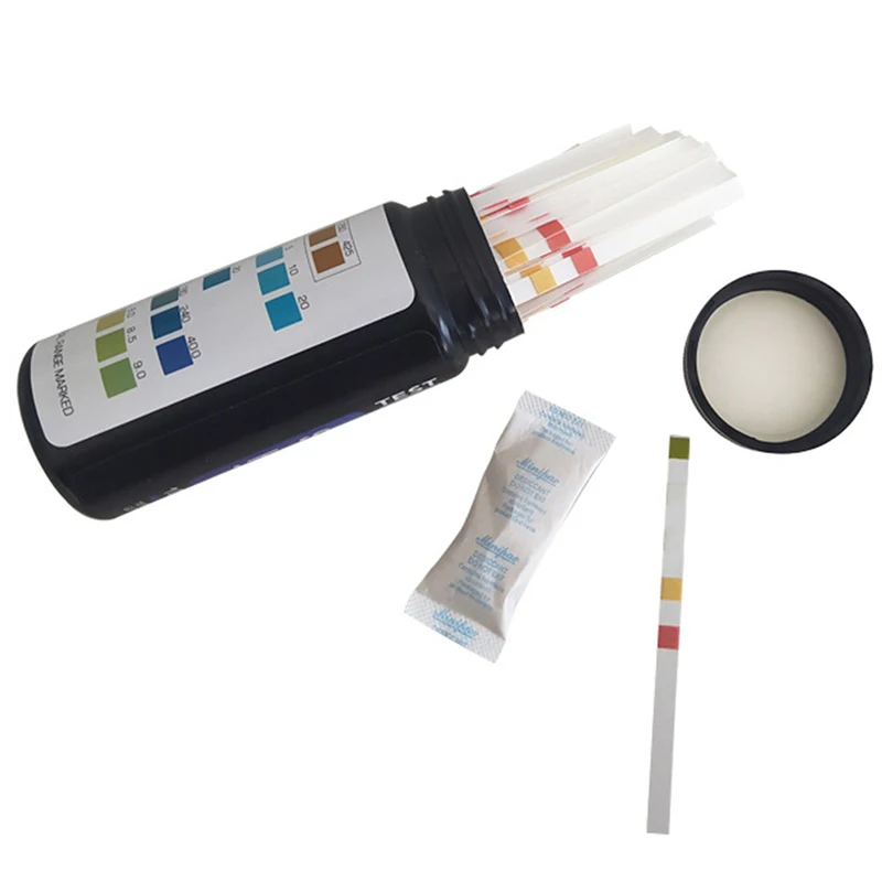 100 шт. 7in1 качества воды Тесты полоски PH нитрат натрия хлора щелочности твердость