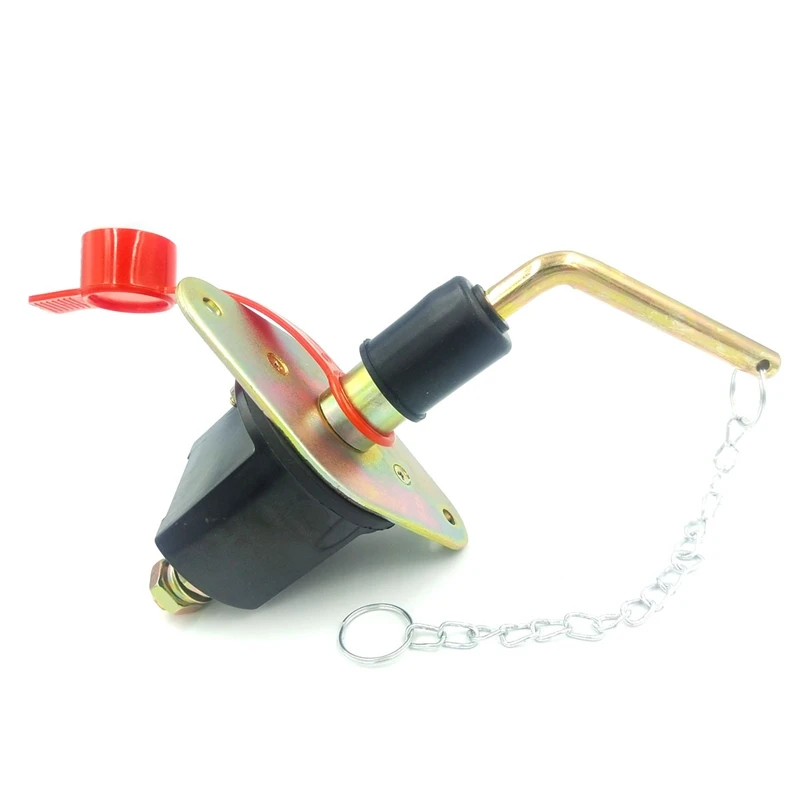 

300A Car Battery Switch Isolator Disconnect Cut Off Power Kill with Cap Hanging Chain for Marine Car Boat Vehicles Truck