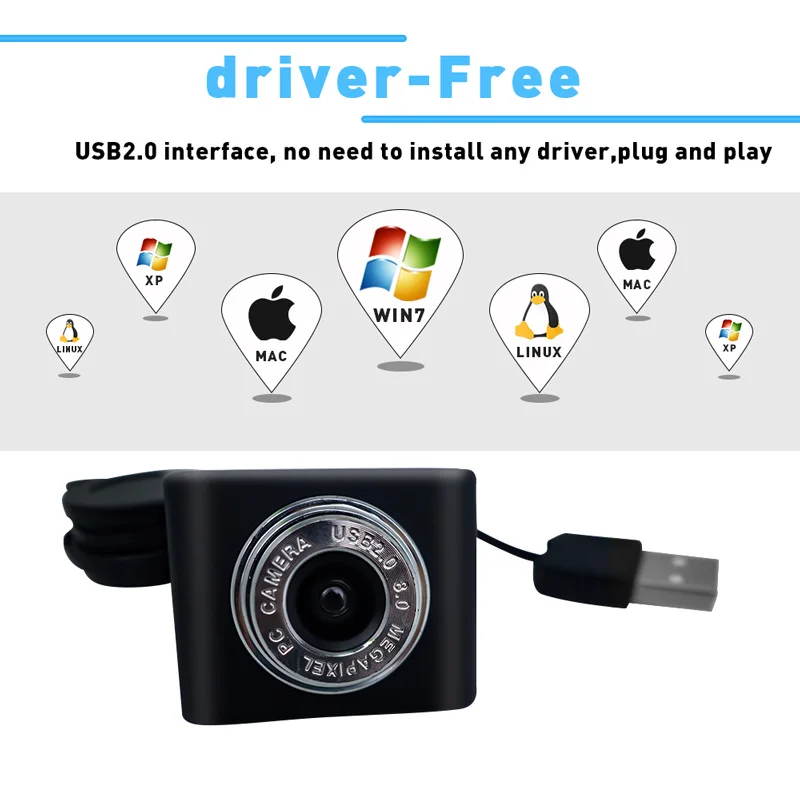 

USB Computer Webcam Conference Video Online Class Live Teaching Camera Full HD Webcam With Microphone For Computer / Laptop