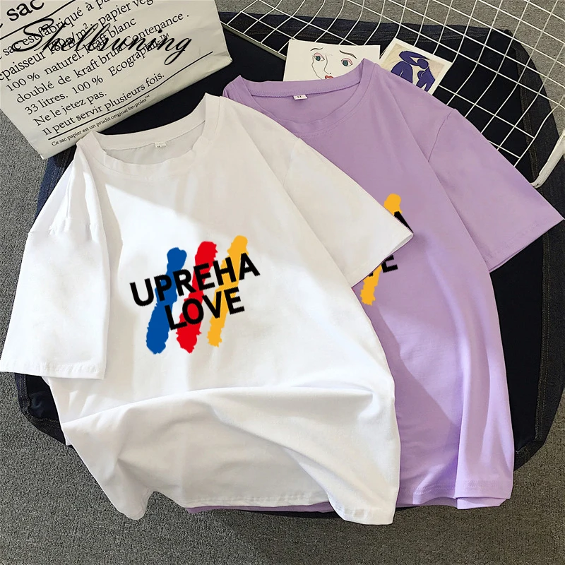 Shellsuning/уличная одежда Harajuku Забавная женская футболка с буквенным принтом