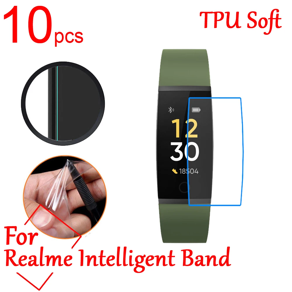 

10pcs/lot Ultra Clear TPU Soft LCD Full Cover Screen Protectors Guard For Realme Intelligent Band Sports Smart Watch Film