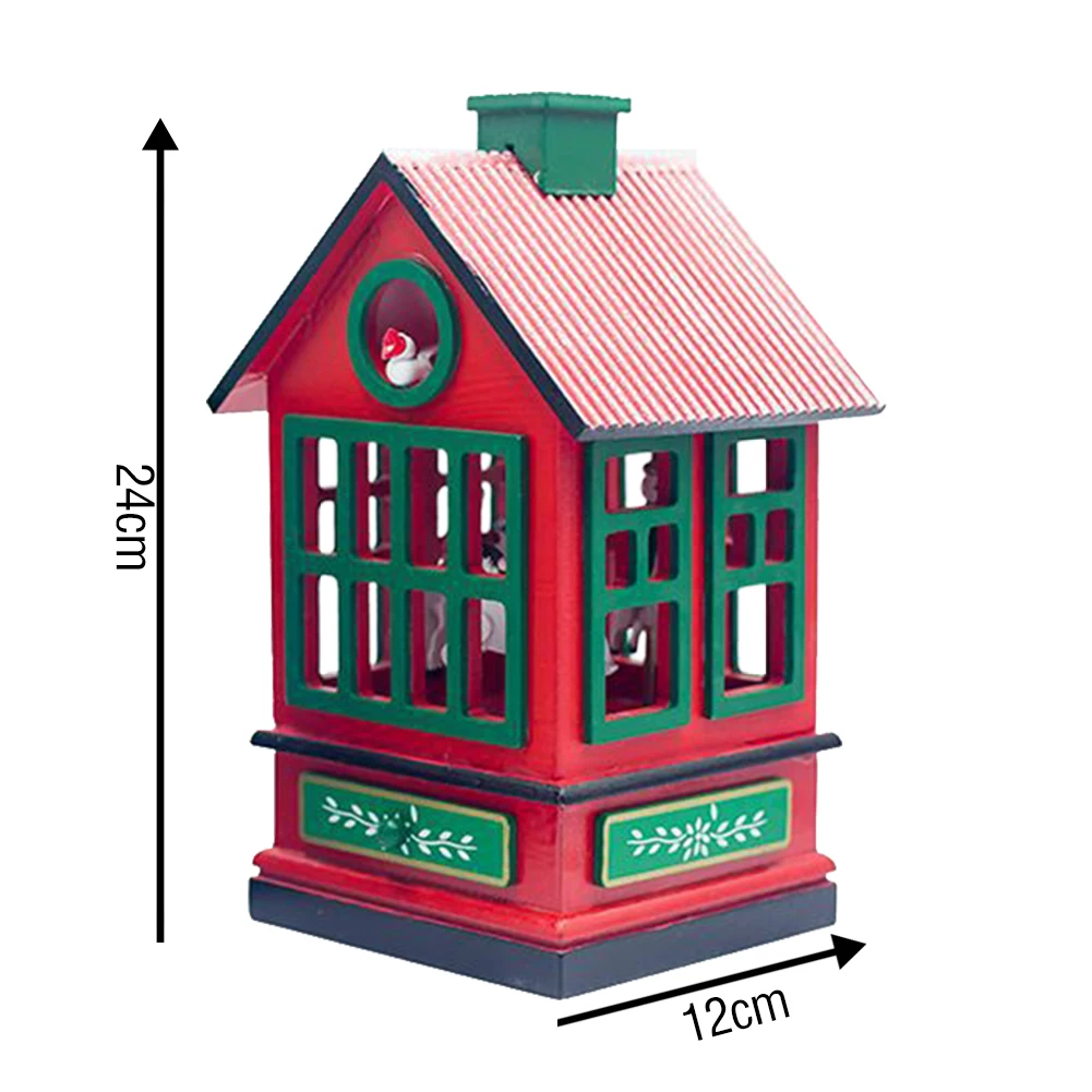 Рождественская карусель музыкальная шкатулка в форме дома украшения ремесла