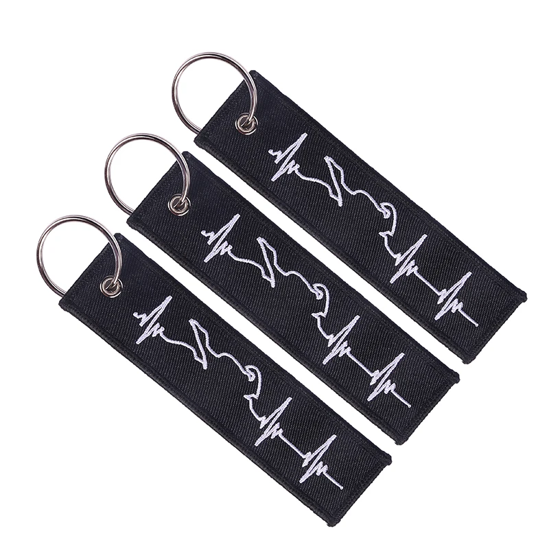 Брелок с вышивкой модный Байкерский брелок для мотоциклов и автомобилей
