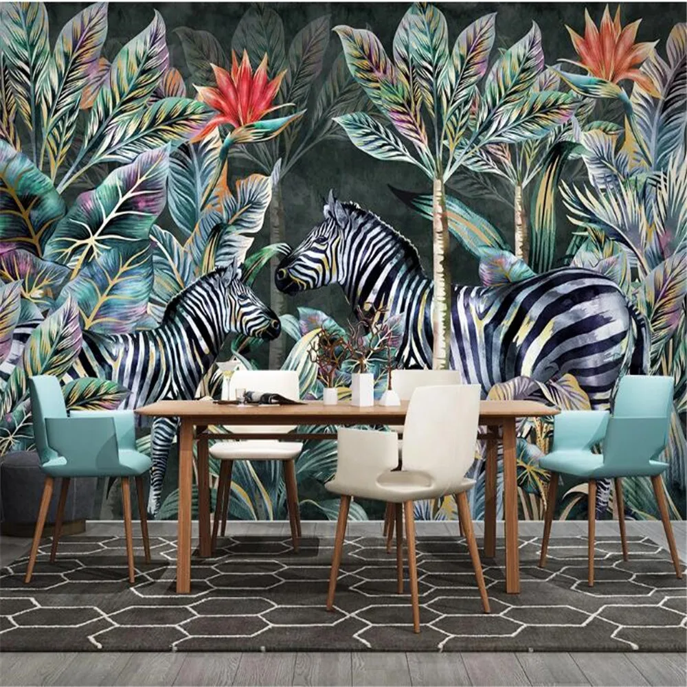 Milofi настенная поверхность на заказ ручная роспись скандинавские тропические