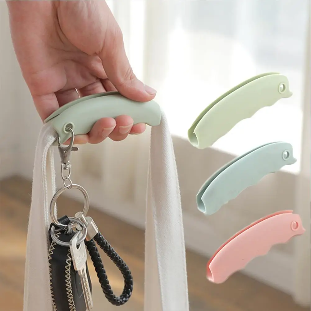 

Silicone Anti-stroke Hand Labor-saving Vegetable Lifter Plastic Bag Handle Grocery Shopping Bag Carrying Tool Random Color