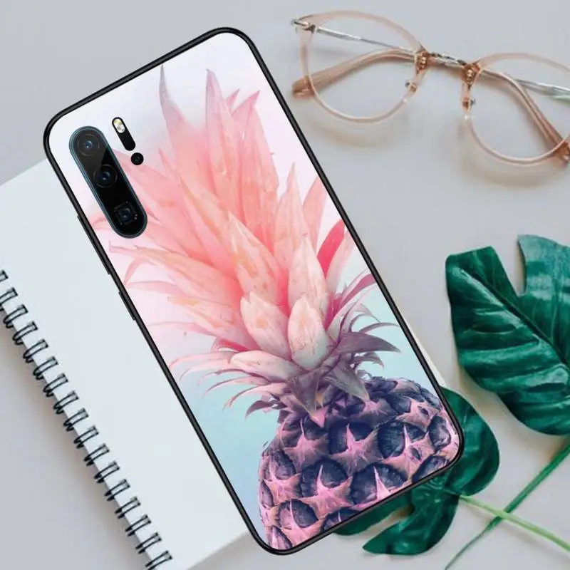 

Fruit Pink pineapple painting Phone Case For Huawei honor Mate P 10 20 30 40 i 9 8 pro x Lite smart 2019 nova 5t shell funda