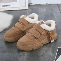 2021 new autumn and winter womens shoes retro plush warm womens shoes trend wild thick bottom casual shoes black sports shoes