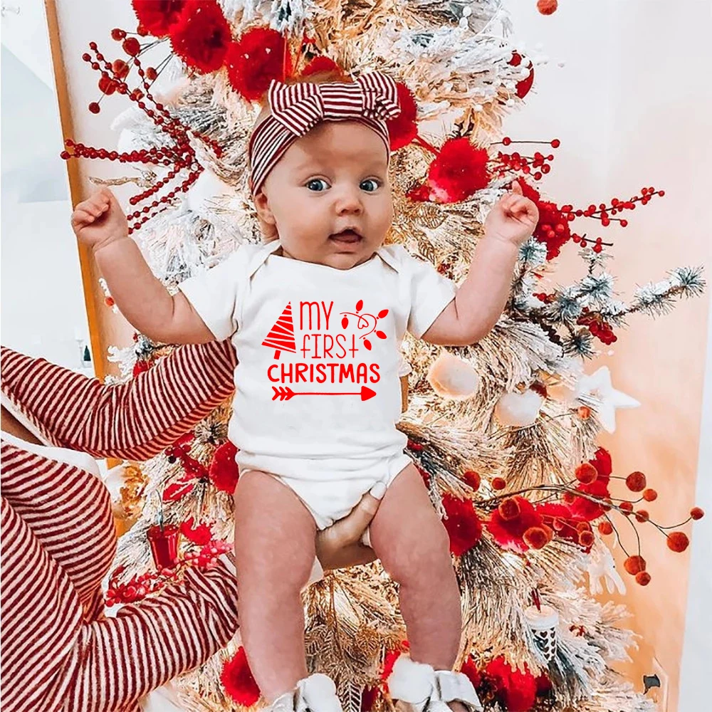 Мой первый Рождество как папа мама семейная сочетающаяся одежда для отца мамы