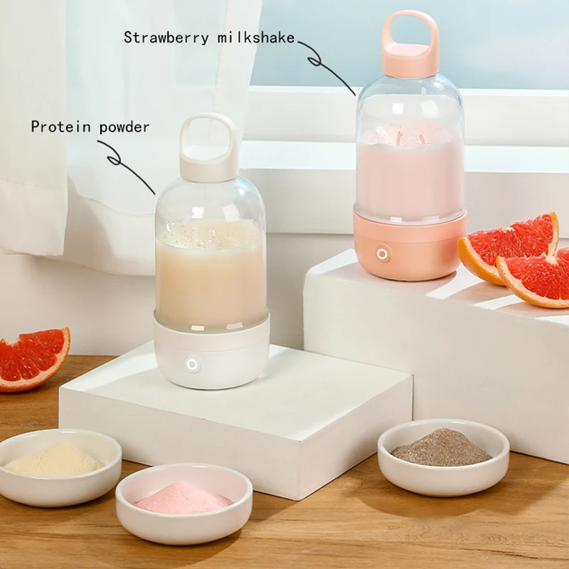 

400ml Automatic Mixing Cup Anti-fall Water Cup Milk Tea Coffee Oatmeal Mixing Cup Separate Food-grade Smart Mixer Home Supplies
