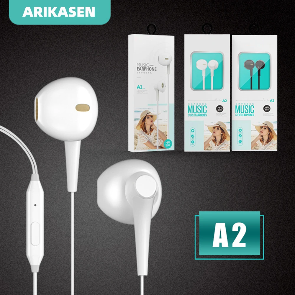 Проводные наушники вкладыши Arikasen 3 5 мм для музыки спорта игр гарнитура с