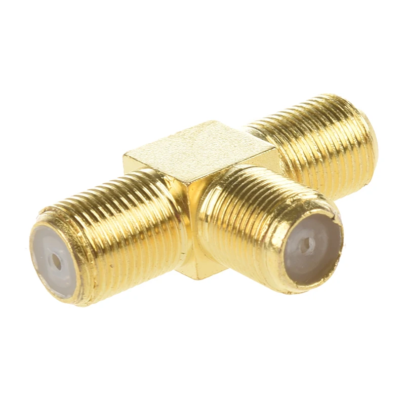 SODIAL(R) 2шт F Female to Two female Jack Triple T RF Adapter Коннектор 3 Way Splitter | Обустройство дома