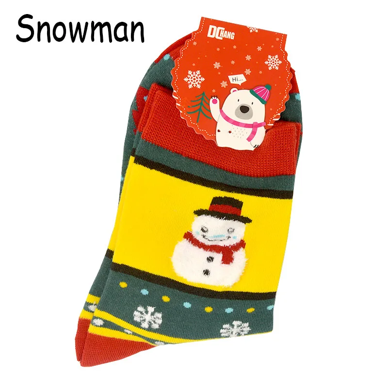 Милые рождественские носки для женщин зима 2019 Санта Клаус Рождественские Зимние