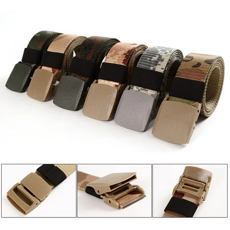 Men Military Tactical Belt Outdoor Canvas Hiking Camping Waist Support Hunting Sports Wearable Adjustable Waistband Belts | Спорт и