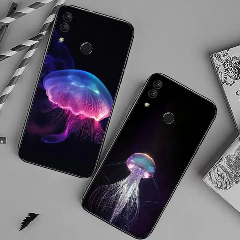 

Cute Ocean Jellyfish animal Phone Case For Huawei honor Mate 10 20 30 40 i 9 8 pro x Lite P smart 2019 Y5 2018 nova 5t