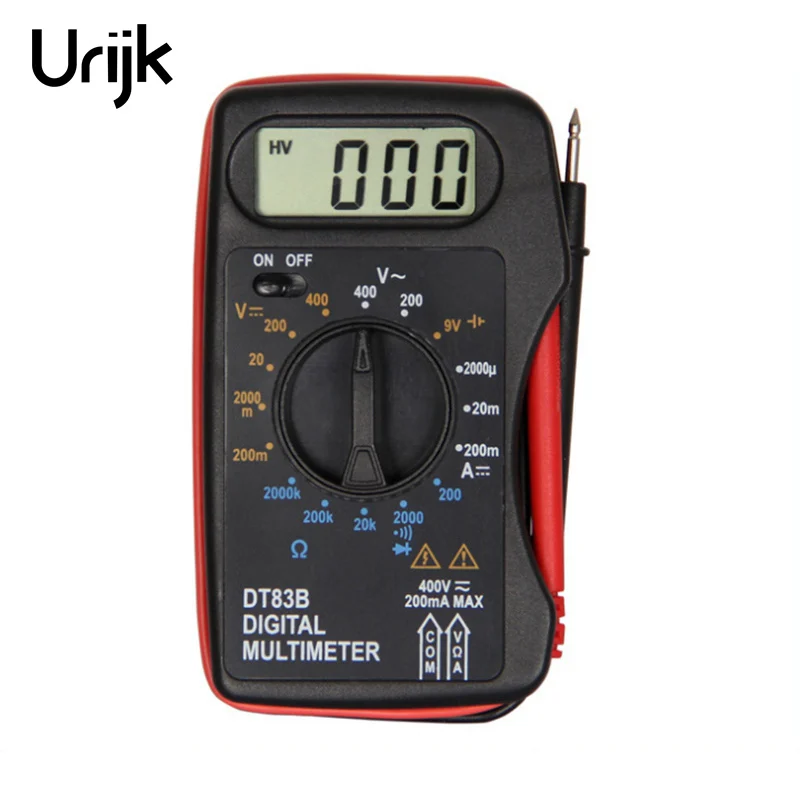 Цифровой мультиметр Ручной Тестер AC/DC измеритель напряжения Карманный