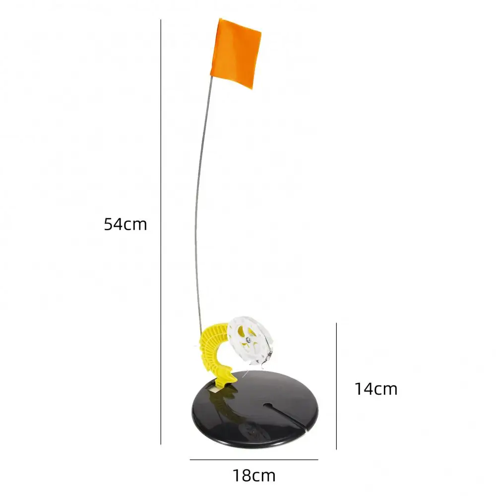

Winter Ice Mini Fish Pole Wheel Flag Tackle Equipment with/without Line Hook Mini Fish Pole Wheel