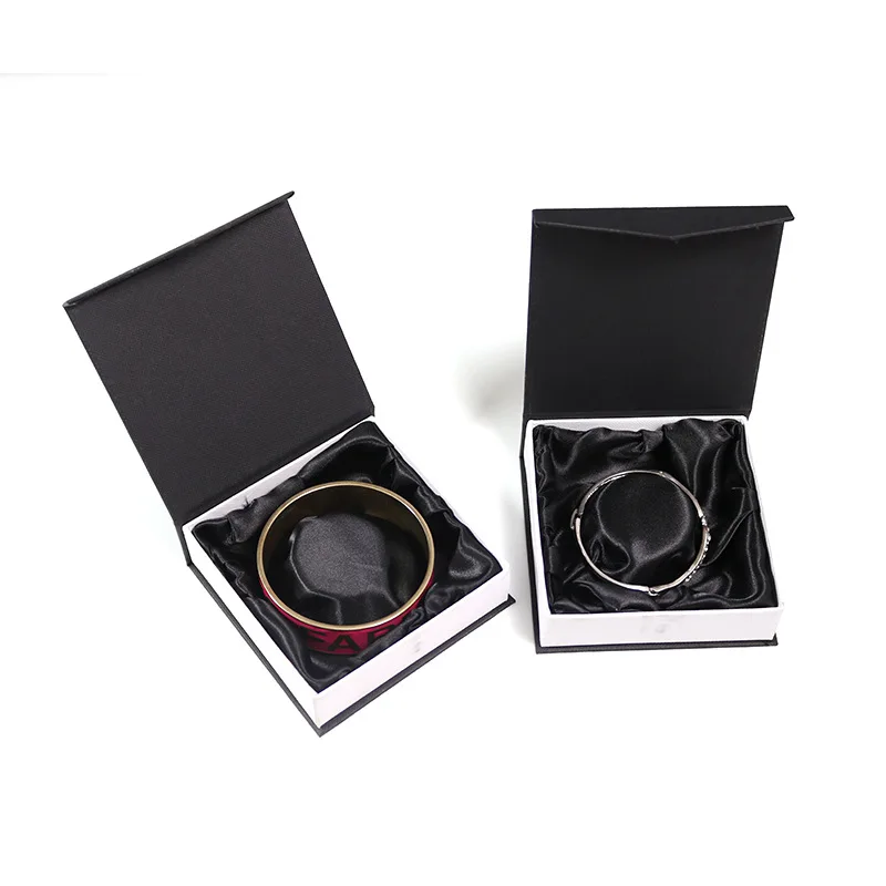 

12pcs New Black and White Jewelry Box Craft Hard Paper for Bracelet Bangles Packaging Display Wholesale