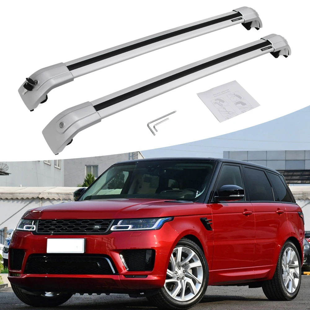 Новая Серебристая перекрещенная рейка для багажа на крышу Land Rover Range Sport 2013