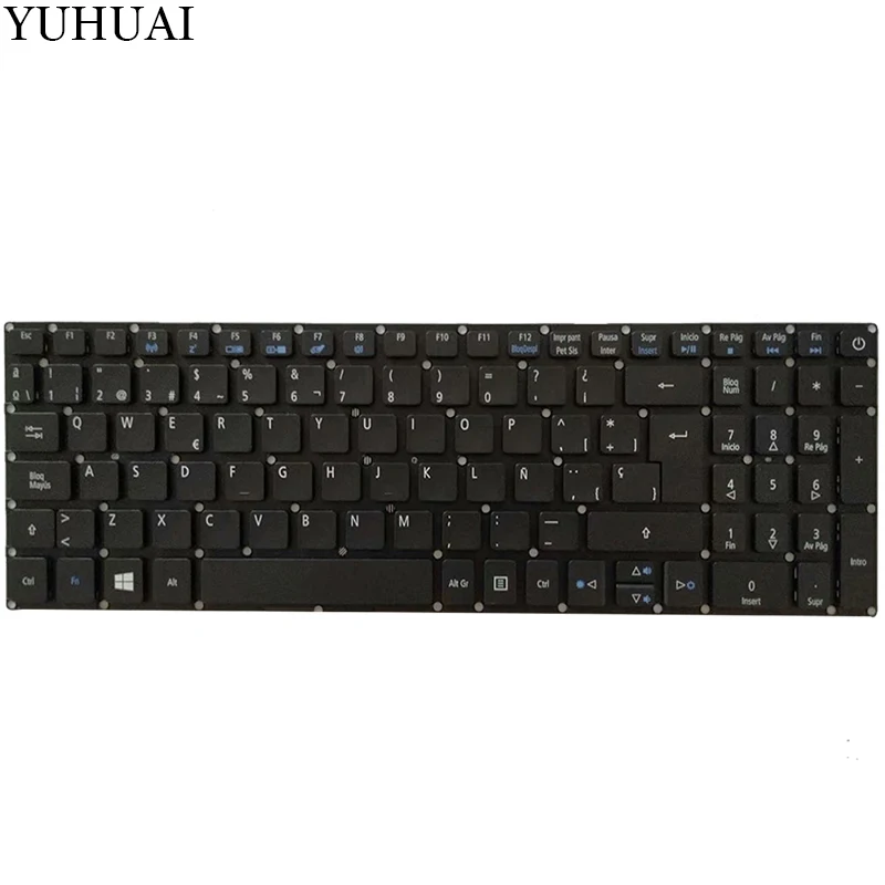 По-испански/SP Клавиатура для ноутбука acer Aspire E5-722 E5-772 V3-574G E5-573T E5-573 E5-573G E5-573T E5-532G F5-573G черного цвета(Win 8