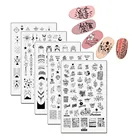 5 шт. большой шаблон 14,5*9,5 см солнце планета Луна шаблон Звезда лак для дизайна ногтей штамповочные пластины 3D морская оболочка трафарет для ногтей штамп