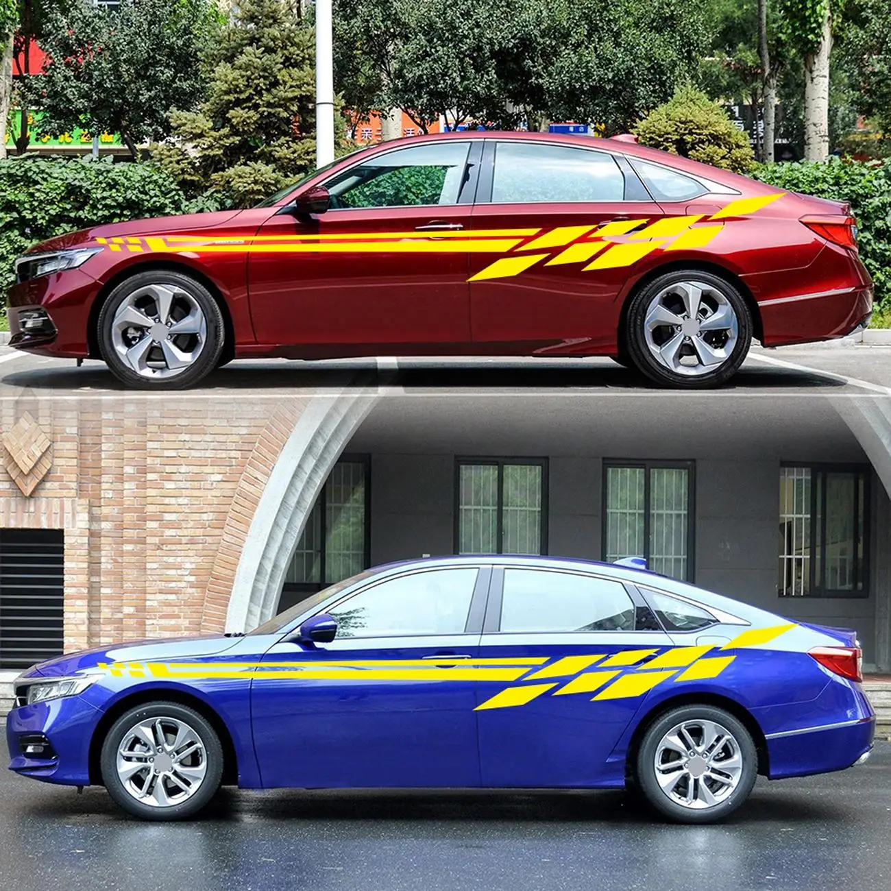 2 шт. автомобильные наклейки Авто Виниловая пленка с обеих сторон украшение в