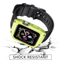 case with silicone strap subtitute for apple watch band 38mm series 5 4 4044mm series 3 42mm wristband for iwatch bracelet belt