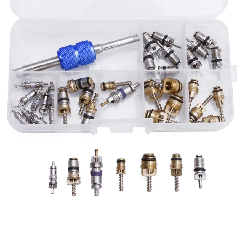 1 Set R12 R134A Auto Car Air Conditioning A/C Tire Valve Stem Core Remover Tool Kit images - 6