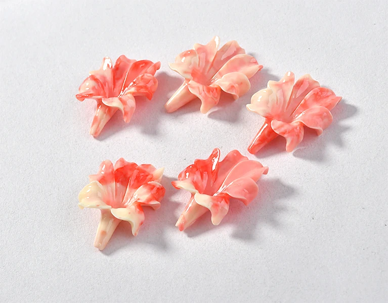 Натуральный коралловый смешанный полимерный материал прямые отверстия большой