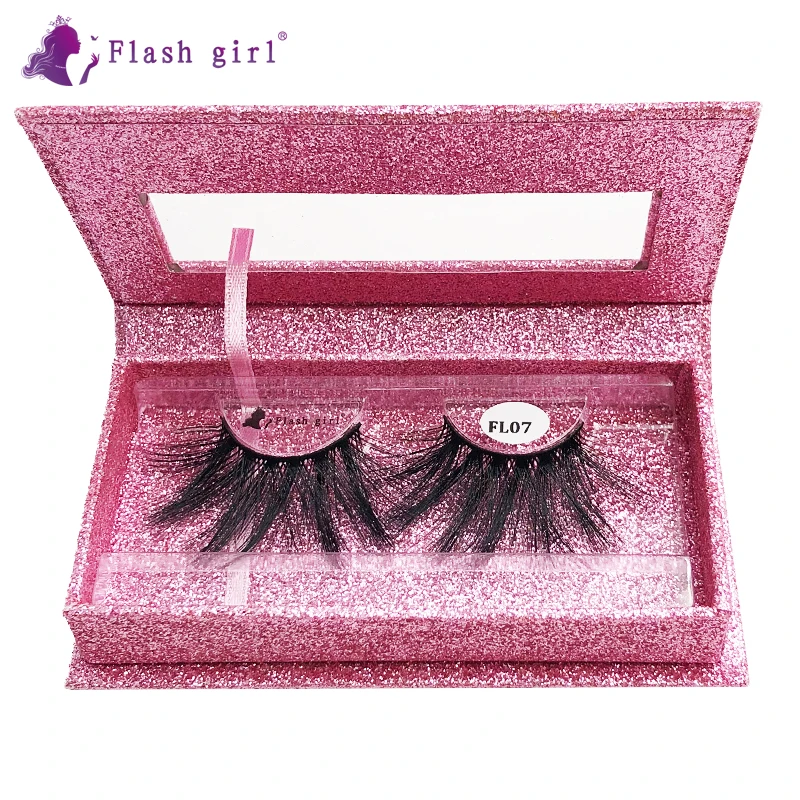 

Flash Girl FL Series 10 styles Mink False Eyelashes Fluffy Dramatic 25mm Lashes In Bulk Wholesale