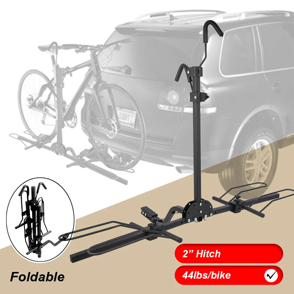 

Foldable Bike Platform Bicycle Carrier 88lbs 2" Hitch Receiver SUV Car Rear Trunk Mount 2-Bike Platfom Carrier