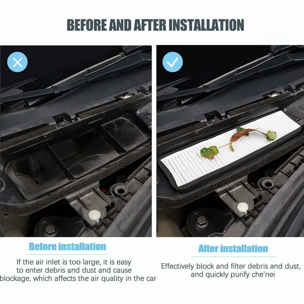 

For Tesla Model 3 Air Conditioning Air Inlet Protective Cover Car Air Flow Vent Filter Cover Car Accessories