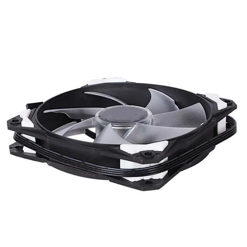 2Pcs Controller Cooler Pl- 12025 120 Mm Led Fans 4 Pin Pwm Control Red-Black & White-Black | Компьютеры и офис