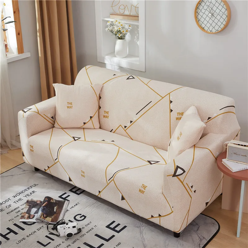 

Printed Stretch Slipcovers Protector Elastic Sofa Covers Couch Cover Arm Chair Cover for Living Room 1/2/3/4-seater/