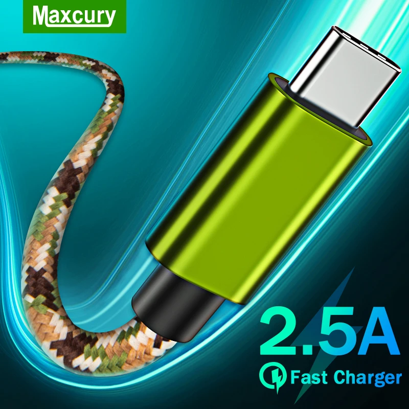

USB C Cable for Xiaomi Redmi Note 10 USB Type C Camouflage Fast Phone Charging Cord for Huawei P40 ProCharger Cable USB C