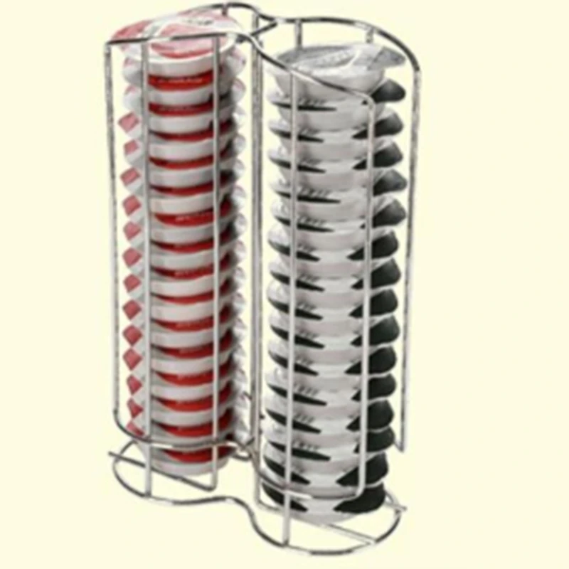 

Capsule Coffee Pod Holder Metal Stand Coffee Display Rack Capsules Storage Organizer Tool for 46PCS Capsules
