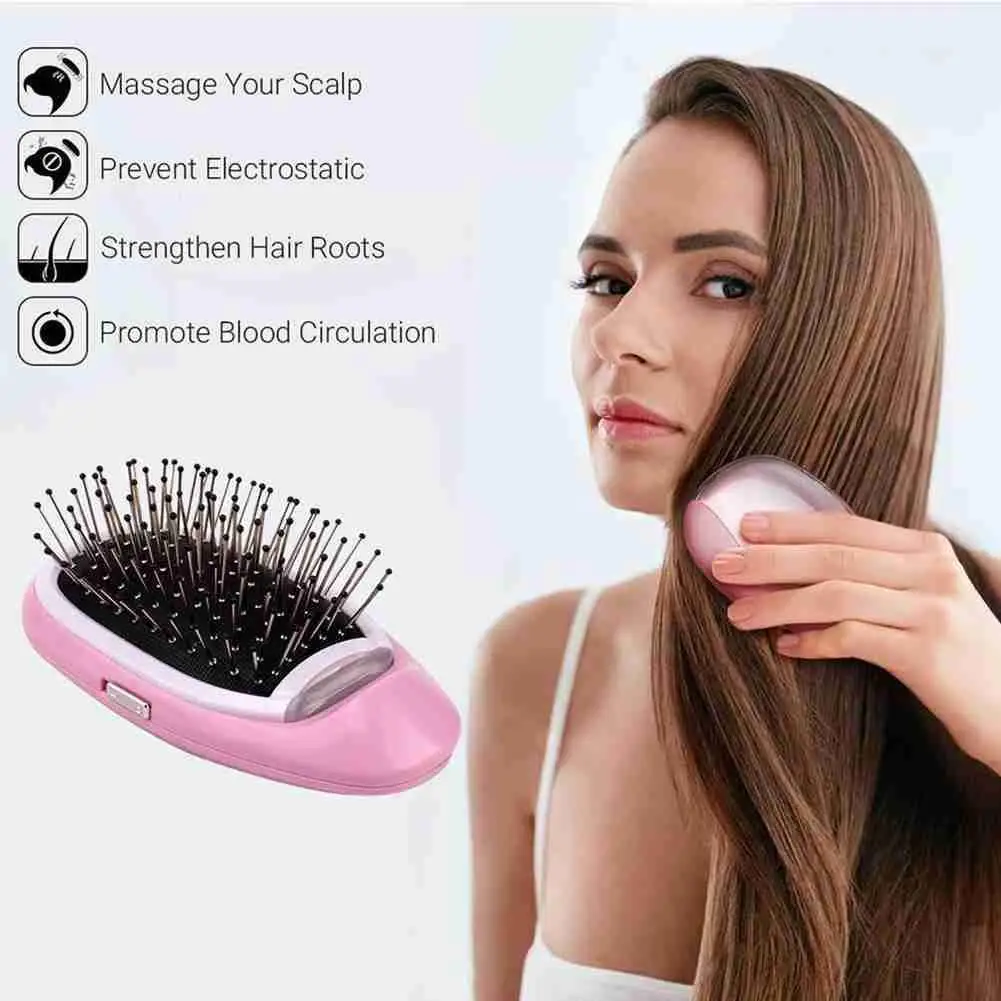 

Профессиональная нано-спрей электрическая Ионная Щетка для волос отрицательные инструменты ионы для укладки волос щетка для волос для кож...