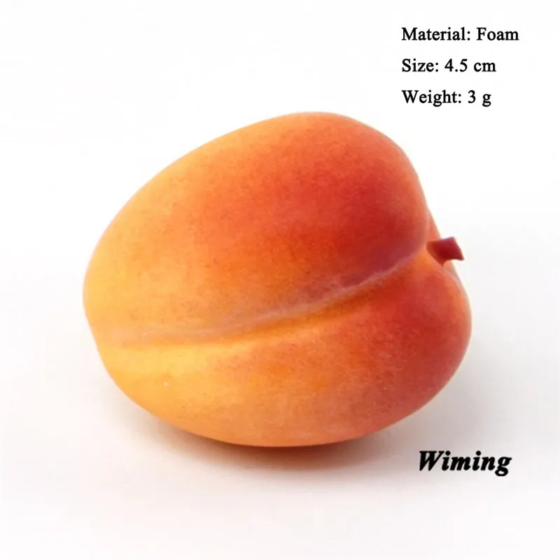 Simulation Fake apricot model props Kitchen Pretend Fruit Supplies for Wedding Party Home Decor Artificial Fruits toys | Дом и сад