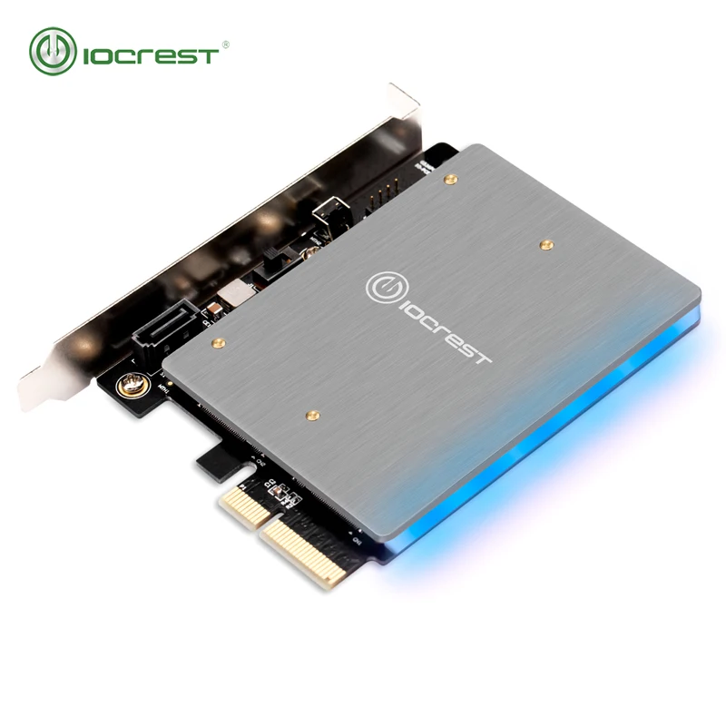 MKEY карта PCIE к NVME, с 5 в 12 В RGB светодиодный PCIE к M2 NVME SSD адаптер PCI Express x4 карта B Key и M Key Port